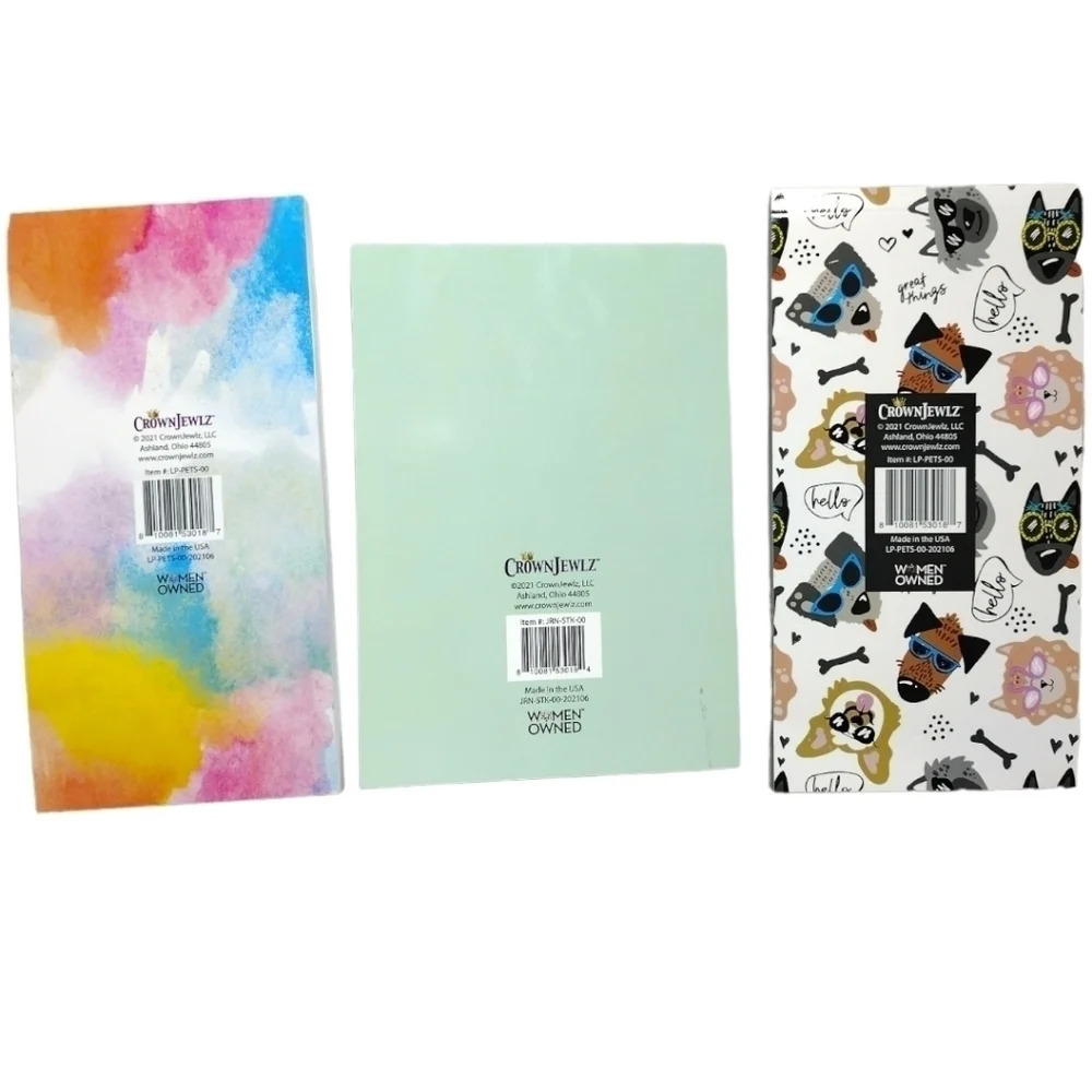 SET of 3 Crown Jewlz Dog themed stationary, lined tablets. D - Picture 2 of 12